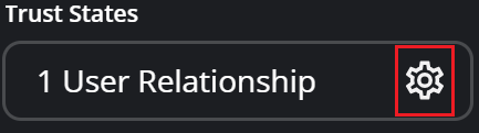 Screenshot of the Trust States gear icon, which is offset in a red box.
