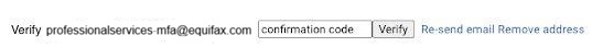 A screenshot of the email verification dialog.